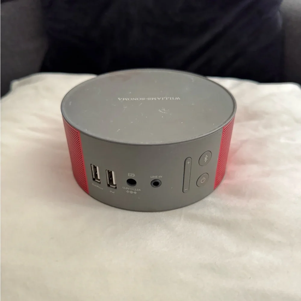 Williams Sonoma Red and Gray Accent Bluetooth Speaker